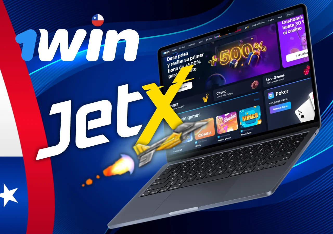 Juego de crash JetX en casino con apuestas rapidas y bono de bienvenida en Chile.
