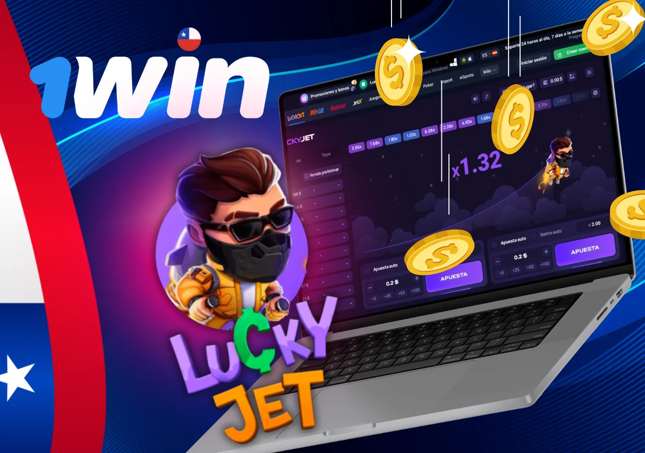 Popular juego de choque Lucky Jet en Chile con un bono para los nuevos jugadores.