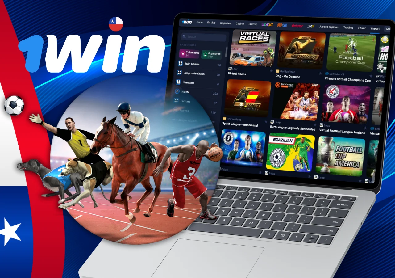 El casino ofrece deportes virtuales con probabilidades favorables.