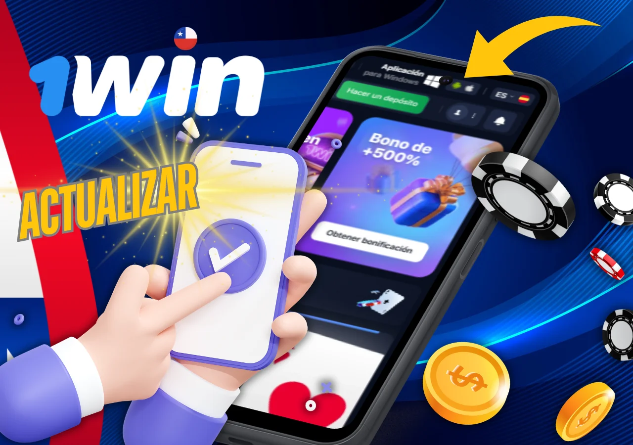 Para actualizar la aplicacion, comprueba las notificaciones y confirma la descarga de la nueva version.