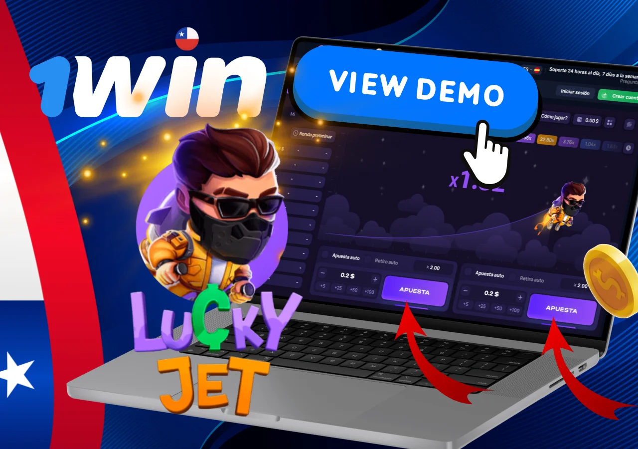 La version demo de Lucky Jet te permite jugar con dinero virtual.